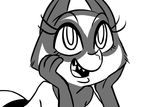  2017 anthro caitlin_vison clothed clothing disney fan_character female inkyfrog mammal mustelid open_mouth open_smile polecat simple_background smile solo white_background zootopia 