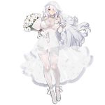  bear_hair_ornament bouquet breasts bridal_veil dress flower full_body girls_frontline gloves hair_ornament kishiyo large_breasts long_hair looking_at_viewer official_art pk_(girls_frontline) red_eyes silver_hair transparent_background veil wedding_dress white_gloves white_legwear 