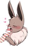  &lt;3 ambiguous_gender bestiality blush brown_fur canine censored eevee fellatio feral fox fur human interspecies kiriya licking male male/ambiguous mammal nintendo oral penis pok&eacute;mon pok&eacute;philia saliva sex simple_background tongue tongue_out video_games 