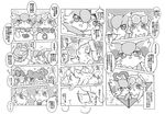  &lt;3 anthro bibitto_(cocotama) blush breath clothing cocotama comic crown duo_focus eyes_closed female flower group hairband hand_holding hatori hi_res himitsu_no_cocotama kirarise_(cocotama) luckytama male male/female monochrome one_eye_closed oshaki panties parine plant sarine sex sweat tamasennin tears tiara underwear 