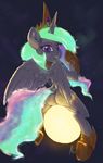  2017 butt cutie_mark equine eyelashes feathered_wings feathers female friendship_is_magic hair hi_res horn long_hair looking_at_viewer mammal my_little_pony princess_celestia_(mlp) raikoh-illust solo winged_unicorn wings 