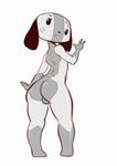  animate_inanimate anthro balls butt girly looking_at_viewer male nude sketch smile solo suelix switch_dog 