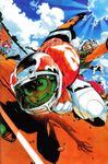  day dutch_angle eyeshield_21 football football_(object) football_helmet football_uniform helmet kaitani_riku kobayakawa_sena male_focus manly murata_yuusuke running shoulder_pads solo_focus sport sportswear visor 