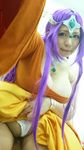  1girl asian breasts chouzuki_maryou chunsoft cosplay dragon_quest dragon_quest_iv enix large_breasts minea minea_(cosplay) photo plump purple_hair solo 