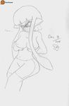  2017 breasts cephalopod clothing dialogue female grope inkling marine navel nintendo not_furry patreon pointy_ears shorts signature sketch solo splatoon squid suzie_(taviturnip) taviturnip tentacle_hair tentacles traditional_media_(artwork) video_games 