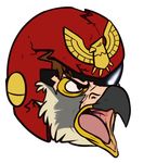  armor avian binturongboy bird captain_falcon destruction eyewear f-zero falcon glasses helmet male peregrine_falcon transformation 