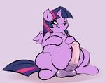  animal_genitalia animal_penis atrolux balls equine equine_penis feral friendship_is_magic horn intersex mammal my_little_pony overweight penis simple_background solo twilight_sparkle_(mlp) unicorn wings 