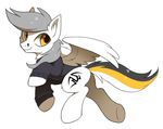  2017 clothed clothing cutie_mark equine fan_character feathered_wings feathers feral grey_gair hioshiru hooves male mammal my_little_pony pegasus simple_background smile white_background white_feathers wings yellow_eyes 