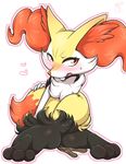  &lt;3 blush braixen butt canine fluffy fluffy_tail fox mammal nintendo pok&eacute;mon stick tail_grab video_games 