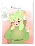  &lt;3 anthro blush clothed clothing drooling english_text feline female higgyy mammal open_mouth saliva smile solo text tumblr 