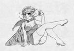  anthro blush breasts clothed clothing female higgyy looking_at_viewer mammal monochrome mouse rodent sitting sketch smile solo 