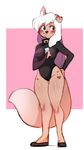  anthro blush canine clothing collar female hair higgyy leotard mammal sketch solo standing wide_hips 