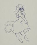  anthro blue_theme bovine cattle clothed clothing eyewear female glasses higgyy looking_at_viewer mammal sketch solo standing 