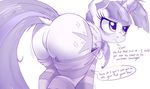  2017 blush butt clothing cutie_mark dialogue dock duo english_text equine featureless_crotch female friendship_is_magic hair hi_res horn legwear macro magic mammal my_little_pony ncmares open_mouth starlight_glimmer_(mlp) striped_legwear stripes text twilight_sparkle_(mlp) winged_unicorn wings 