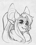  ambiguous_gender anthro bat fur hair higgyy looking_at_viewer mammal monochrome sketch smile solo 