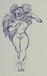  anthro blue_theme canine clothed clothing eyewear female fur glasses hair higgyy mammal running sketch solo wide_hips 