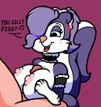  2017 anthro big_breasts blush breasts clothing digital_media_(artwork) duo female fifi_la_fume fur hair maid_uniform male male/female mammal mr.under nipples nude open_mouth penis purple_fur purple_hair ribbons sex simple_background skunk smile text tiny_toon_adventures titfuck uniform warner_brothers 