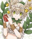  apple blonde_hair butter_run food fruit green_eyes leaf mahou_shoujo_ikusei_keikaku mahou_shoujo_ikusei_keikaku_jokers princess_tempest solo 