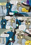  blue_hair changeling comic discord_(mlp) female friendship_is_magic hair male my_little_pony mysticalpha open_mouth queen_chrysalis_(mlp) red_eyes 