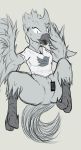  anthro avian cellphone female phone simple_background solo tagme tweetfur twitter vagoncho 