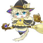  artist_request blonde_hair blue_eyes cat cat_busters furry open_mouth short_hair witch_hat 