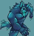  anthro bound canine goo_creature human_to_anthro mammal possession solo squidinu symbiote transformation were werewolf 