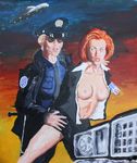  crossover dana_scully debbie_callahan police_academy x-files 