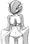 artist_request gardevoir lingerie monochrome nintendo pokemon su_gata underwear 