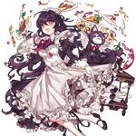  :d ahoge animal_ears apron black_cat black_hair bow bowtie cat cat_ears dress floating floating_object food frilled_dress frills gloves hair_between_eyes hair_bow holding holding_tray jewelry juliet_sleeves kneehighs long_hair long_sleeves looking_at_viewer maid maid_apron maid_headdress mary_janes monocle necklace official_art open_mouth pendant pika_(kai9464) pink_eyes puffy_sleeves round_teeth serving_cart shirt shoes sleeve_cuffs smile solo spill teeth transparent_background tray uchi_no_hime-sama_ga_ichiban_kawaii very_long_hair white_gloves white_legwear wings yellow_eyes yumemi_(uchi_no_hime-sama) 