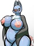  anthro anthrofied big_breasts breasts female huge_breasts looking_at_viewer nintendo pcred566 pok&eacute;mon slightly_chubby smile solo standing swoobat video_games wide_hips 