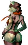  alopex anthro butt canine clothed clothing female fox fur joshdancato looking_back mammal solo teenage_mutant_ninja_turtles 