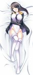  7nanappe :d bed_sheet between_breasts black_gloves black_hair breasts brown_eyes covered_navel covered_nipples dakimakura dress emperor_penguin_(kemono_friends) full_body gloves groin hair_over_one_eye hand_between_breasts head_tilt headphones highleg highleg_leotard highres hood hood_down hoodie kemono_friends large_breasts leotard long_hair looking_at_viewer lying multicolored_hair on_back on_bed open_clothes open_hoodie open_mouth orange_hair ribbed_dress ribbed_leotard skin_tight smile solo streaked_hair thigh_gap thighhighs turtleneck two-tone_hair white_legwear white_leotard yellow_eyes 