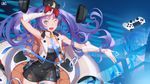  ai-chan_(playstation) blue_hair controller game_console game_controller gamepad highres long_hair open_mouth playstation playstation_4 playstation_controller smile twintails vofan watermark 