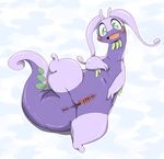  anus blush censored doneru female goodra green_eyes looking_at_viewer nintendo open_mouth pok&eacute;mon pussy solo video_games 