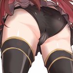  1girl animated animated_gif ass black_legwear black_panties brown_hair cameltoe forte_(shingeki_no_bahamut) from_behind granblue_fantasy head_out_of_frame panties rumiya9i shingeki_no_bahamut shiny shiny_clothes shiny_skin skirt solo thighhighs very_long_hair 