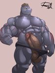  2017 abs anthro athletic balls belly biceps big_biceps big_muscles big_pecs big_penis clothed clothing erection front_view grey_background grey_skin holding_object huge_muscles huge_penis humanoid_penis hyper hyper_penis invalid_tag looking_at_viewer machoke male muscular muscular_male nintendo nude partially_clothed pecs penis pok&eacute;mon pose reclamon signature simple_background solo standing teeth thick_penis thick_thighs thong vein veiny_penis video_games yellow_eyes 