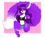  anthro breasts canine clothed clothing female fox jewelry looking_at_viewer mammal navel navel_piercing necklace petitecat piercing solo 