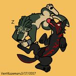  2017 animated balls canine cum knot link_(wolf_form) male male/male mammal nintendo oral penis simple_background sleeping the_legend_of_zelda ventkazemaru video_games wolf 