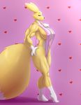  &lt;3 2017 absurd_res anthro bikini breasts cleavage clothed clothing digimon female hi_res hyperstorm_h marauder6272 muscular muscular_female renamon side_boob sling_bikini smile solo swimsuit 