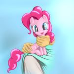  2017 blue_eyes disembodied_hand earth_pony equine female feral friendship_is_magic hair horse looking_at_viewer mammal my_little_pony pink_hair pinkie_pie_(mlp) pony smile solo stratodraw 