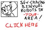  2015 advertisement animated animatronic anthro buckteeth english_text five_nights_at_freddy&#039;s five_nights_at_freddy&#039;s_2 inkyfrog lagomorph looking_at_viewer machine male mammal one_eye_closed parody rabbit restricted_palette robot simple_background solo teeth text toy_bonnie_(fnaf) video_games white_background wink 