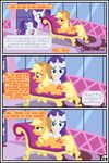  applejack_(mlp) blonde_hair blue_eyes comic earth_pony equine female feral friendship_is_magic fur green_eyes gutovi-kun hair horn horse mammal my_little_pony orange_fur pony purple_fur rarity_(mlp) unicorn white_fur 