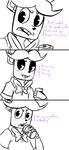  2015 animatronic anthro beverage_can blush bonnie_(fnaf) bow_tie buckteeth can dialogue english_text five_nights_at_freddy&#039;s holding_object inkyfrog lagomorph looking_at_viewer machine male mammal rabbit restricted_palette robot simple_background solo talking_to_viewer teeth text video_games white_background 