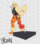  anus arcanine bdsm bondage bottomless bound bpq00x clothed clothing collar crying dildo female fucking_machine leash machine nintendo open_mouth padded_cell pok&eacute;mon pussy raised_tail sex_toy solo straitjacket tears video_games yellow_eyes 