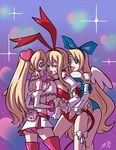  angel big_breasts breasts clothed clothing demon female female/female group humanoid monster_girl_(genre) not_furry skirt unknown_artist 