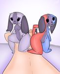  2017 3_toes animate_inanimate anthro areola barefoot black_nose breasts butt canine digital_media_(artwork) dog e-01 feet female grey_nipples grey_pussy human looking_at_viewer machine male mammal nintendo nintendo_switch nipples nude paws penis pussy simple_background size_difference slightly_chubby smile switch_dog toes video_games white_background 