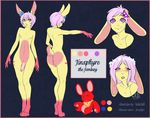  anthro balls girly humanoid_penis lagomorph looking_at_viewer male mammal mishabahl model_sheet nude penis rabbit smile solo standing 