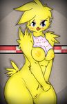  2017 animatronic anthro areola avian beak bird blue_eyes blush breasts chicken cute digital_media_(artwork) e-01 eyebrows eyelashes feathers female five_nights_at_freddy&#039;s five_nights_at_freddy&#039;s_2 hair looking_at_viewer machine mammal nipples non-mammal_breasts nude pussy robot simple_background solo toy_chica_(fnaf) video_games yellow_feathers yellow_nipples yellow_pussy 