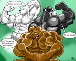  abs anthro bear biceps cartoon_network grizzly_(character) grizzly_bear group hyper hyper_muscles ice_bear male mammal muscular panda panda_(character) pecs polar_bear robobio simple_background we_bare_bears 