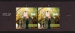  bad_id bad_pixiv_id blonde_hair blush character_name copyright_name english eyebrows_visible_through_hair highres ichii_yui jacket long_sleeves looking_away okayparium open_mouth short_hair solo stereogram yellow_eyes yuyushiki 